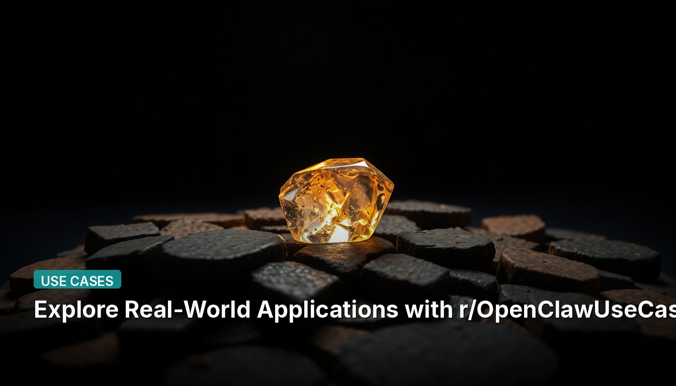 Explore Real-World Applications with r/OpenClawUseCases!