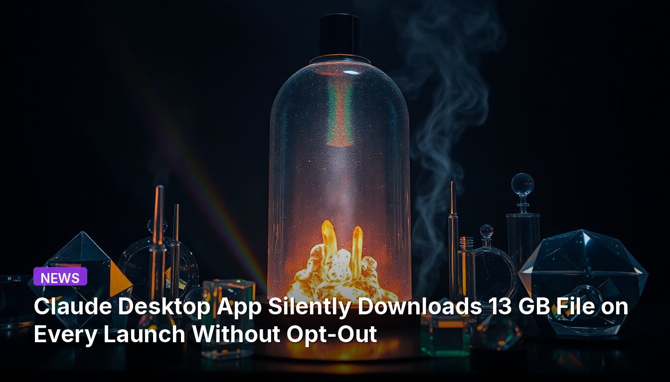 Claude Desktop App Silently Downloads 13 GB File on Every Launch Without Opt-Out