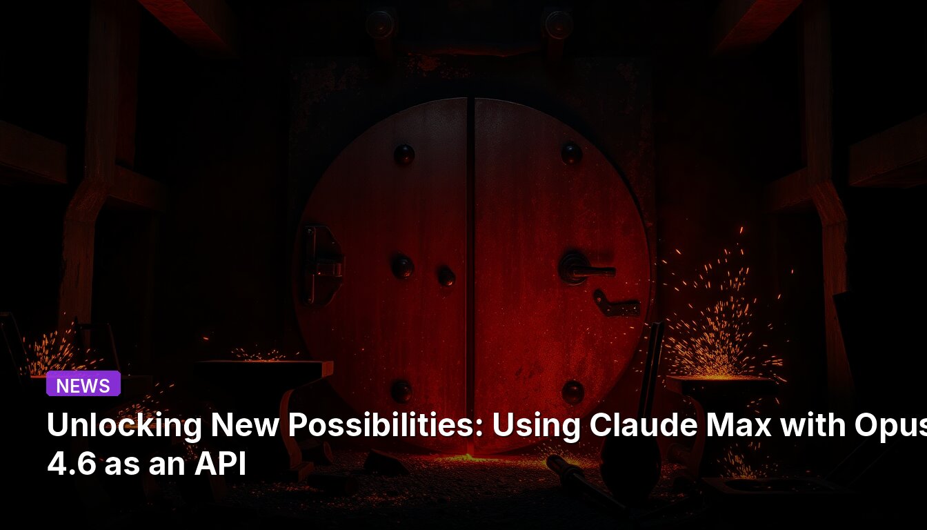 Unlocking New Possibilities: Using Claude Max with Opus 4.6 as an API