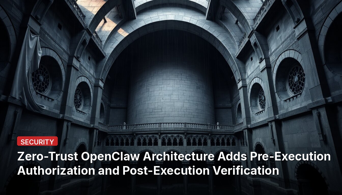 Zero-Trust OpenClaw Architecture Adds Pre-Execution Authorization and Post-Execution Verification