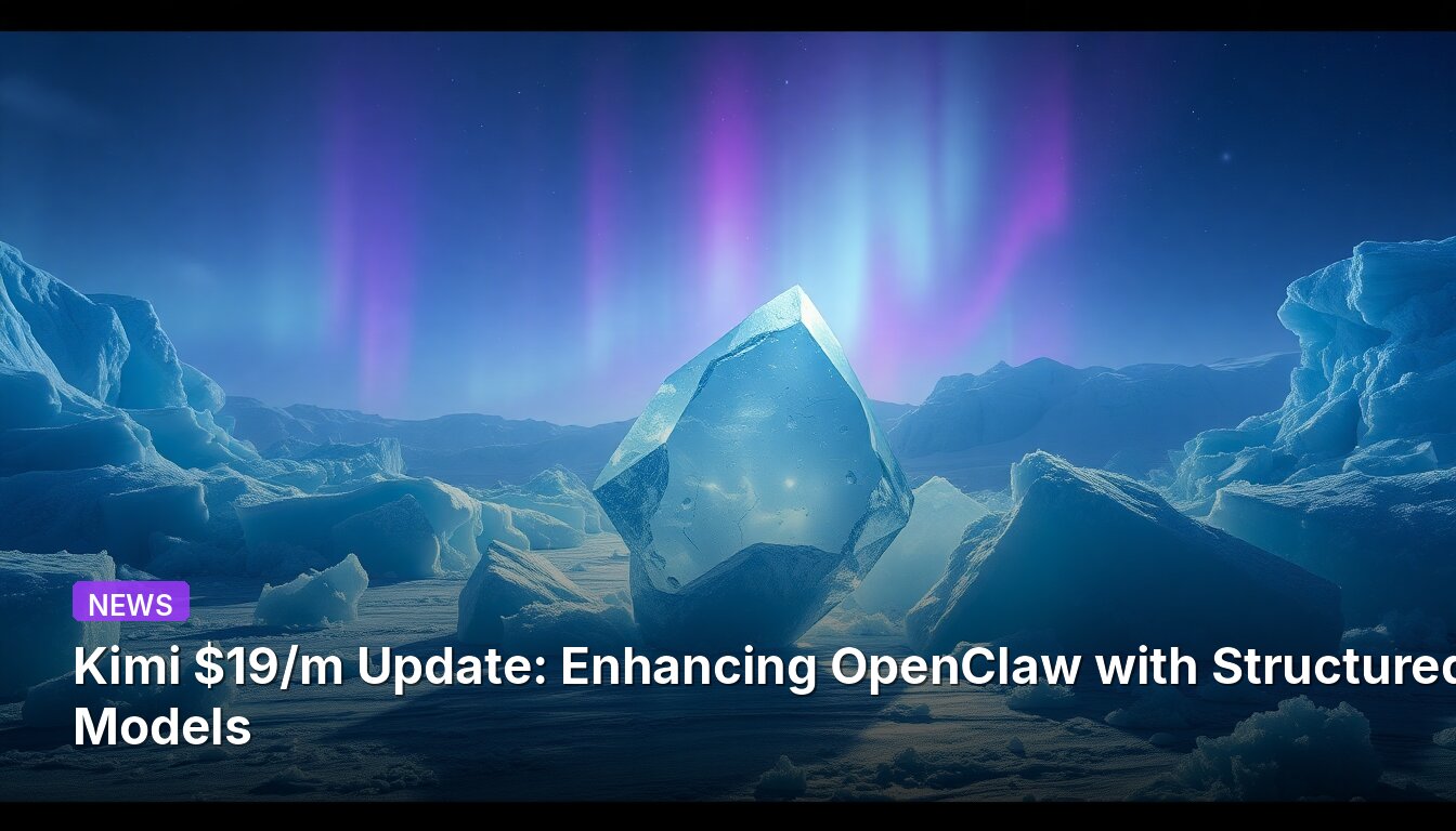 Kimi $19/m Update: Enhancing OpenClaw with Structured Models