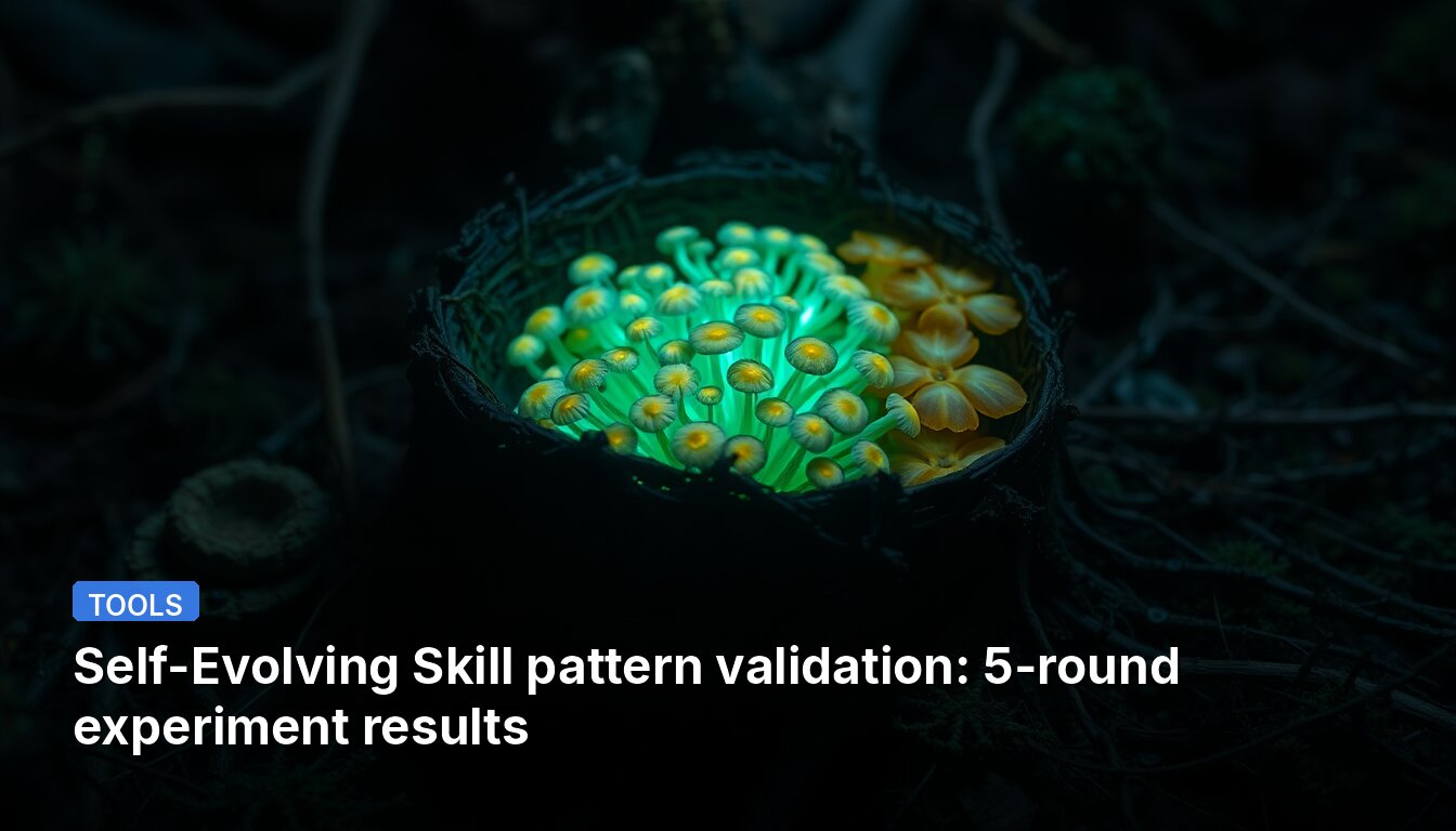 Self-Evolving Skill pattern validation: 5-round experiment results