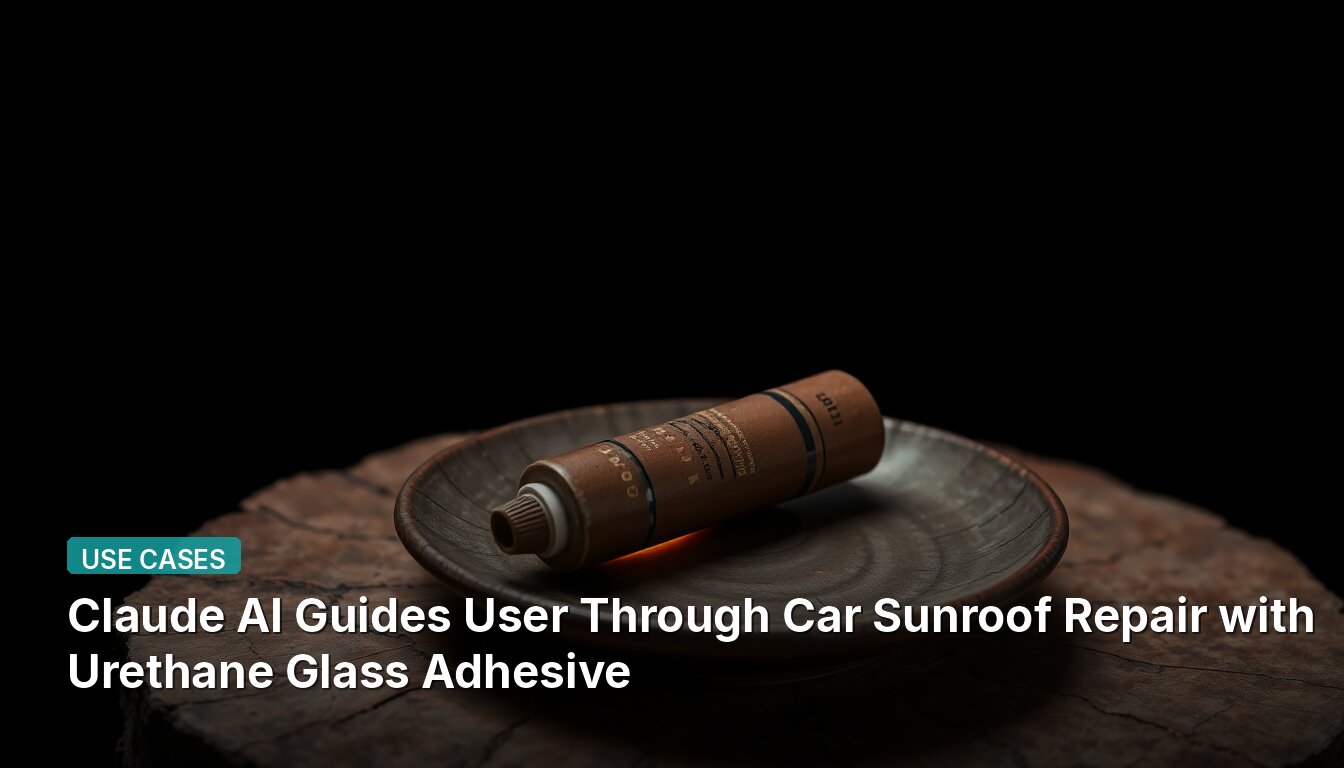 Claude AI Guides User Through Car Sunroof Repair with Urethane Glass Adhesive