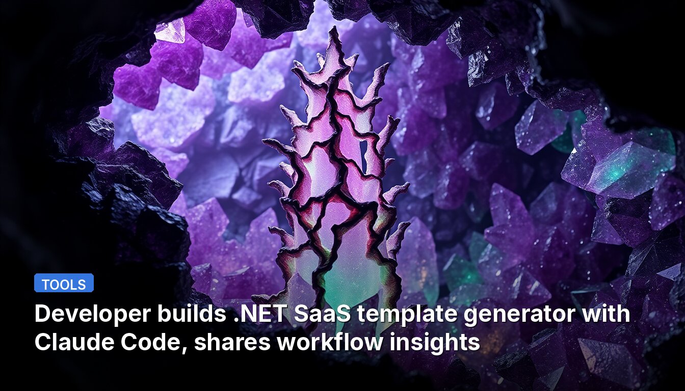 Developer builds .NET SaaS template generator with Claude Code, shares workflow insights