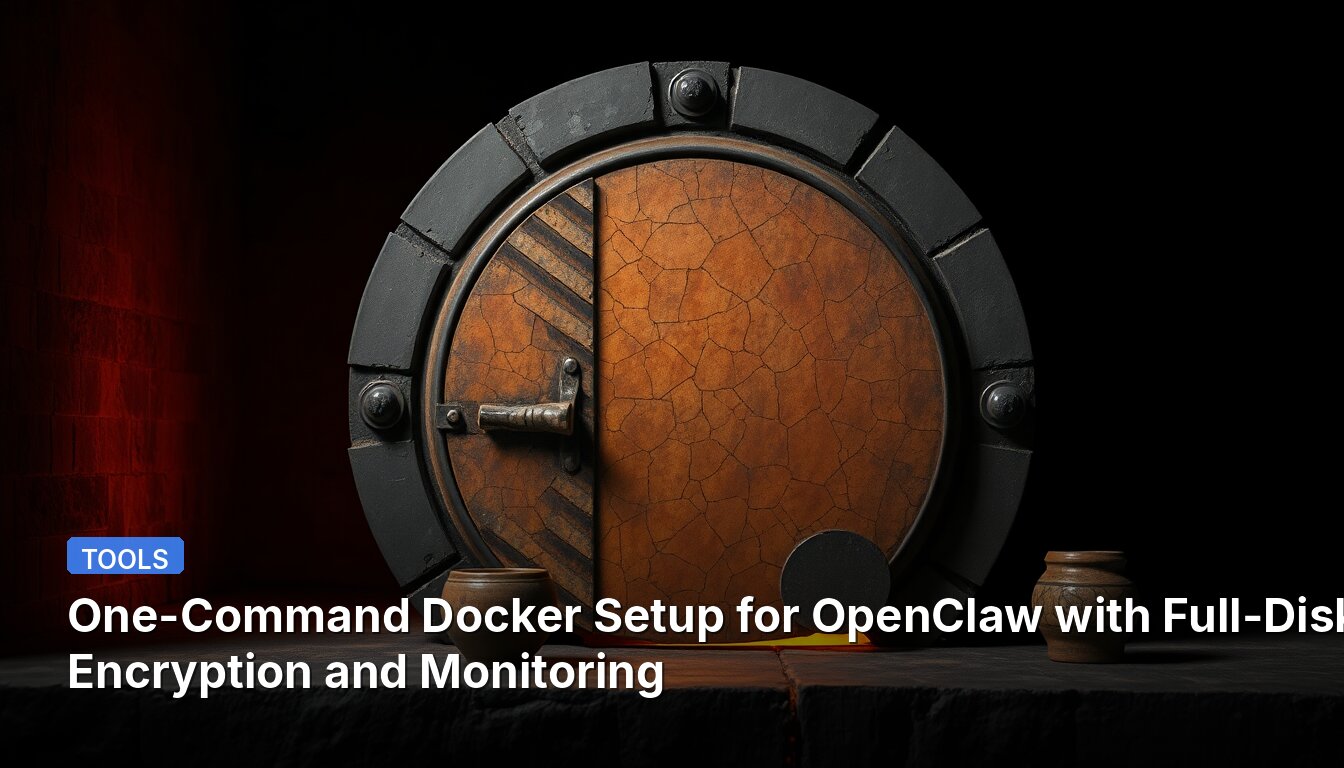 One-Command Docker Setup for OpenClaw with Full-Disk Encryption and Monitoring