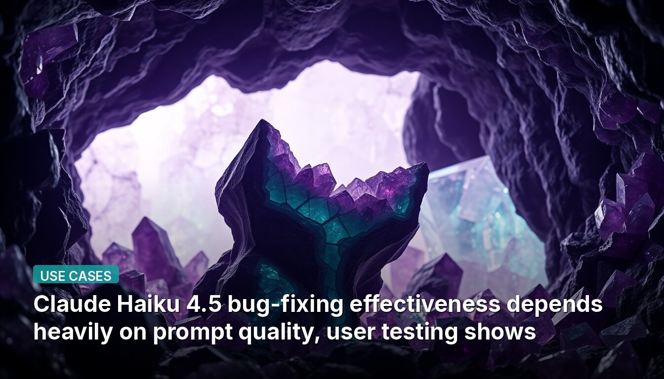 Claude Haiku 4.5 bug-fixing effectiveness depends heavily on prompt quality, user testing shows