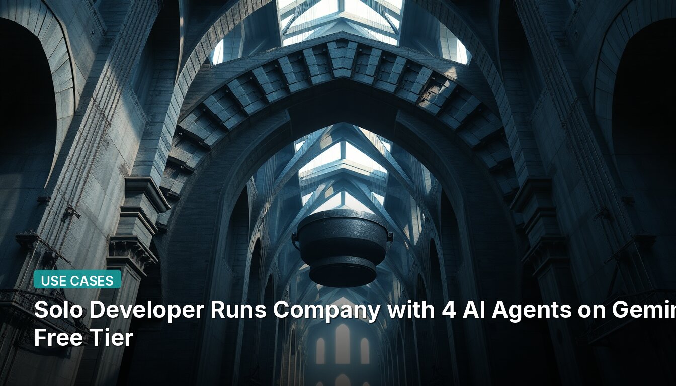 Solo Developer Runs Company with 4 AI Agents on Gemini's Free Tier