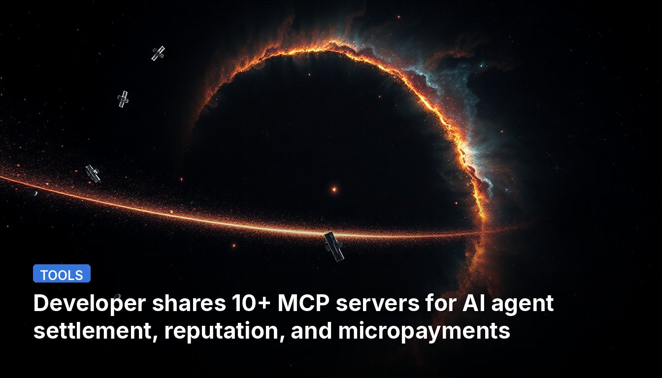 Developer shares 10+ MCP servers for AI agent settlement, reputation, and micropayments