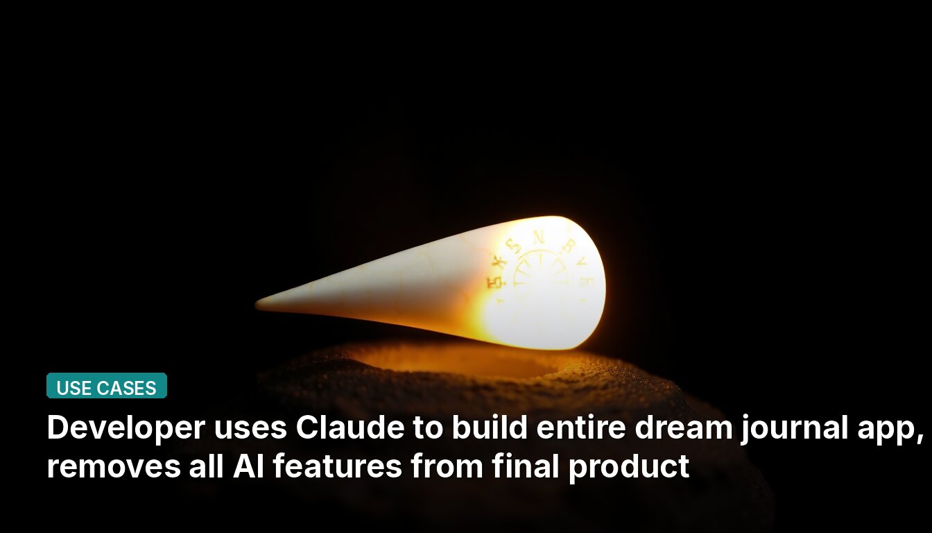 Developer uses Claude to build entire dream journal app, removes all AI features from final product