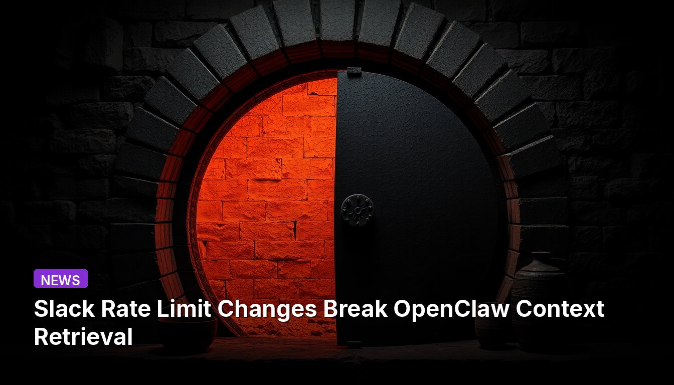 Slack Rate Limit Changes Break OpenClaw Context Retrieval