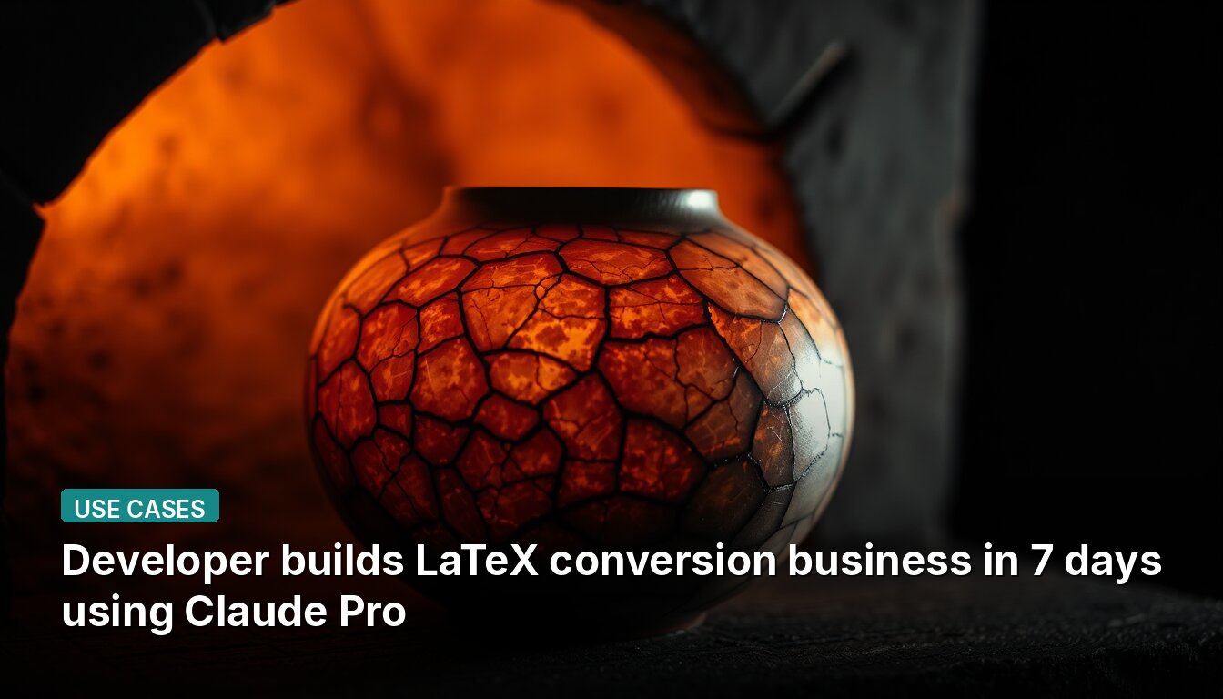 Developer builds LaTeX conversion business in 7 days using Claude Pro