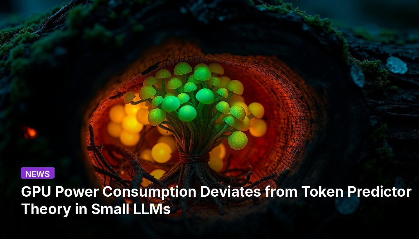 GPU Power Consumption Deviates from Token Predictor Theory in Small LLMs