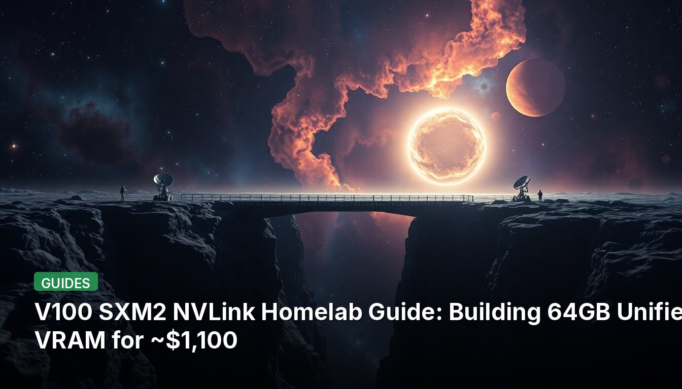 V100 SXM2 NVLink Homelab Guide: Building 64GB Unified VRAM for ~$1,100