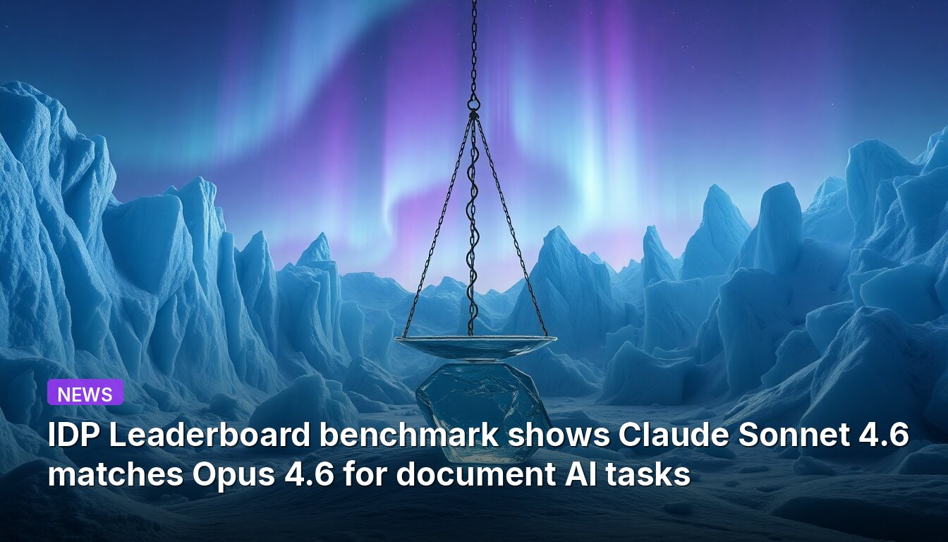 IDP Leaderboard benchmark shows Claude Sonnet 4.6 matches Opus 4.6 for document AI tasks