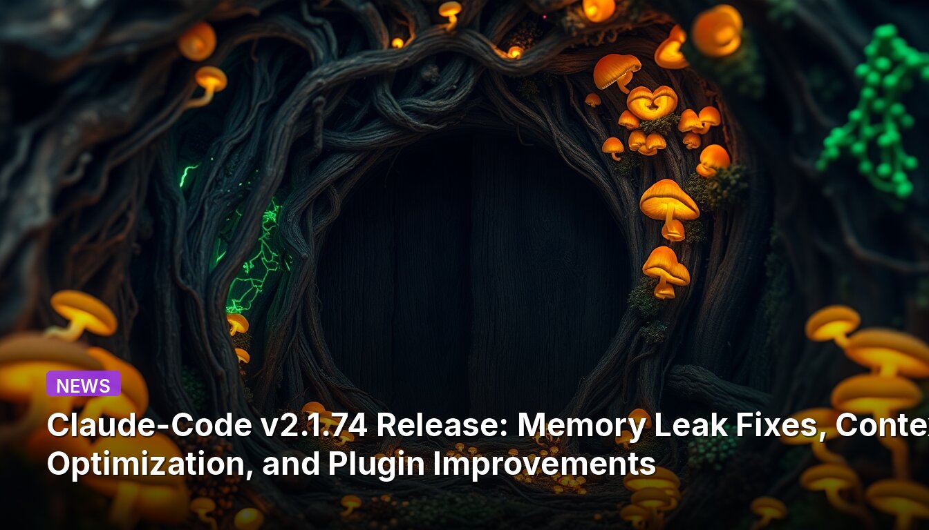 Claude-Code v2.1.74 Release: Memory Leak Fixes, Context Optimization, and Plugin Improvements