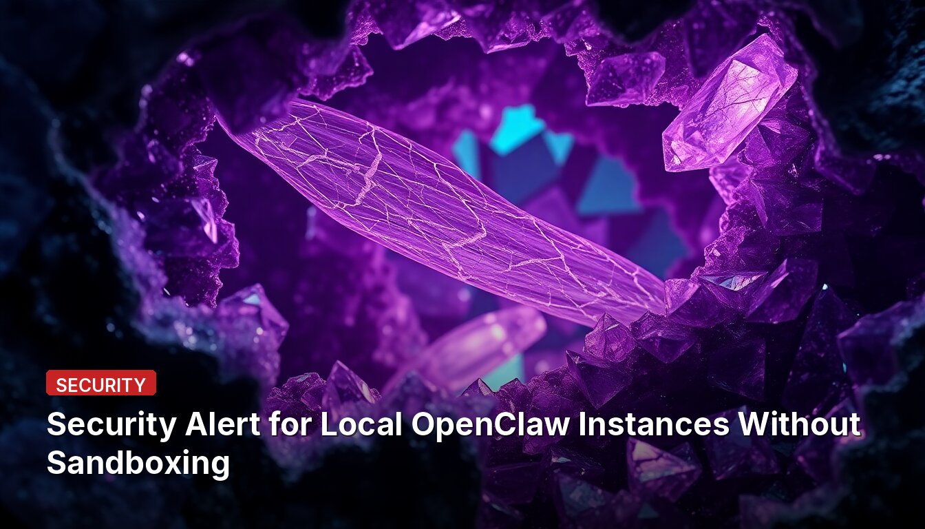 Security Alert for Local OpenClaw Instances Without Sandboxing