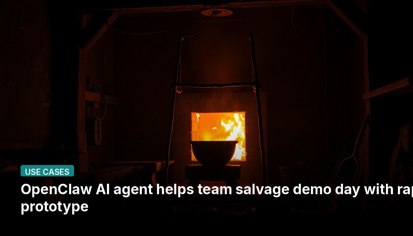OpenClaw AI agent helps team salvage demo day with rapid prototype