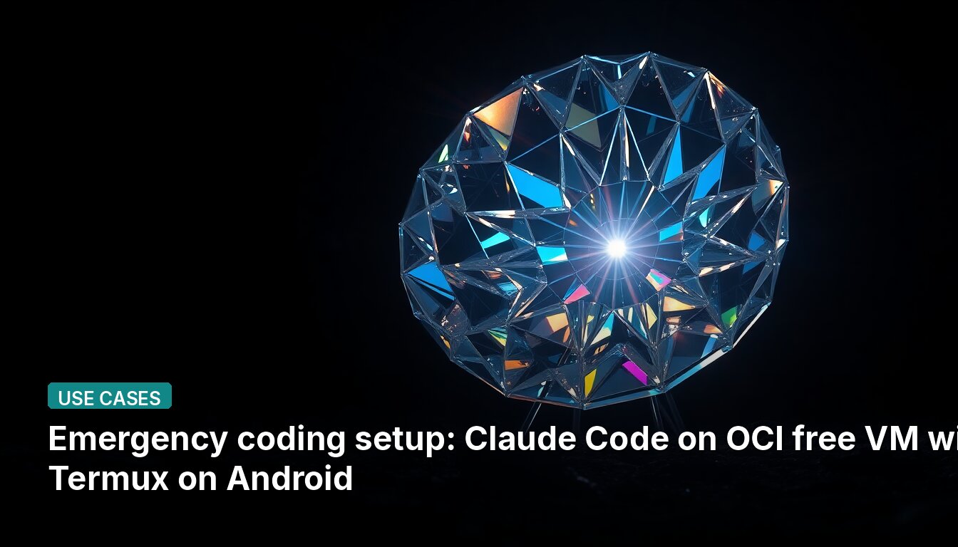 Emergency coding setup: Claude Code on OCI free VM with Termux on Android