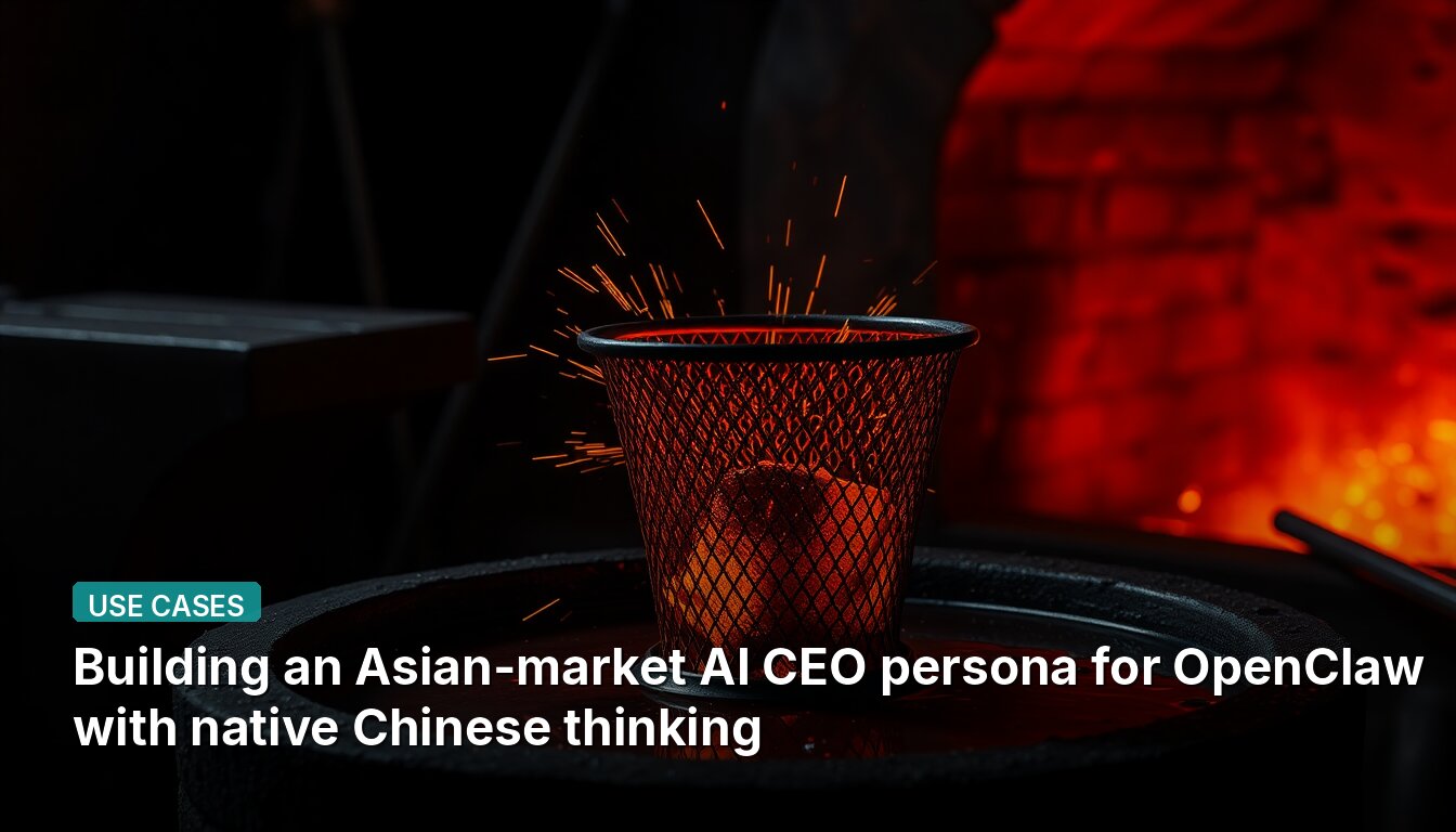 Building an Asian-market AI CEO persona for OpenClaw with native Chinese thinking