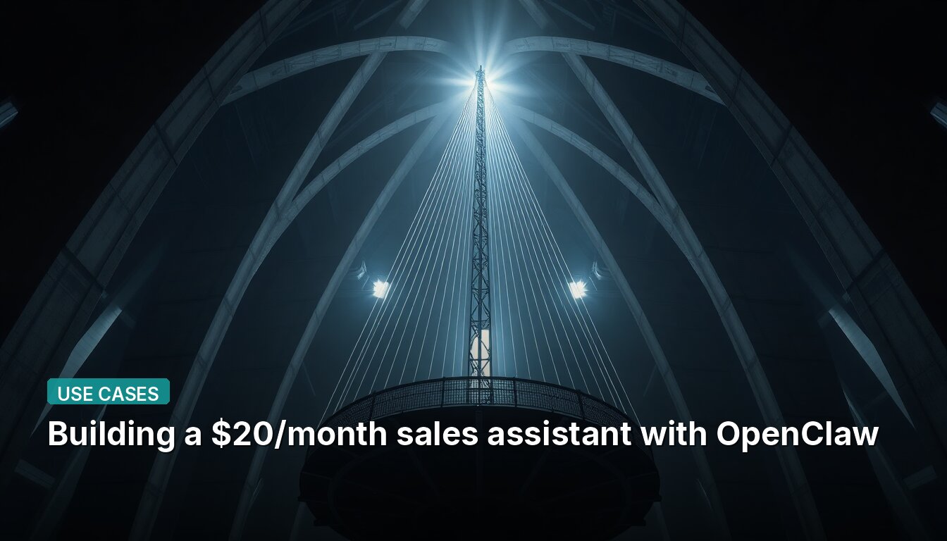 Building a $20/month sales assistant with OpenClaw
