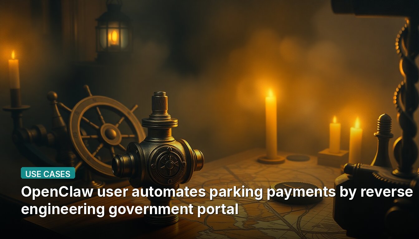 OpenClaw user automates parking payments by reverse engineering government portal