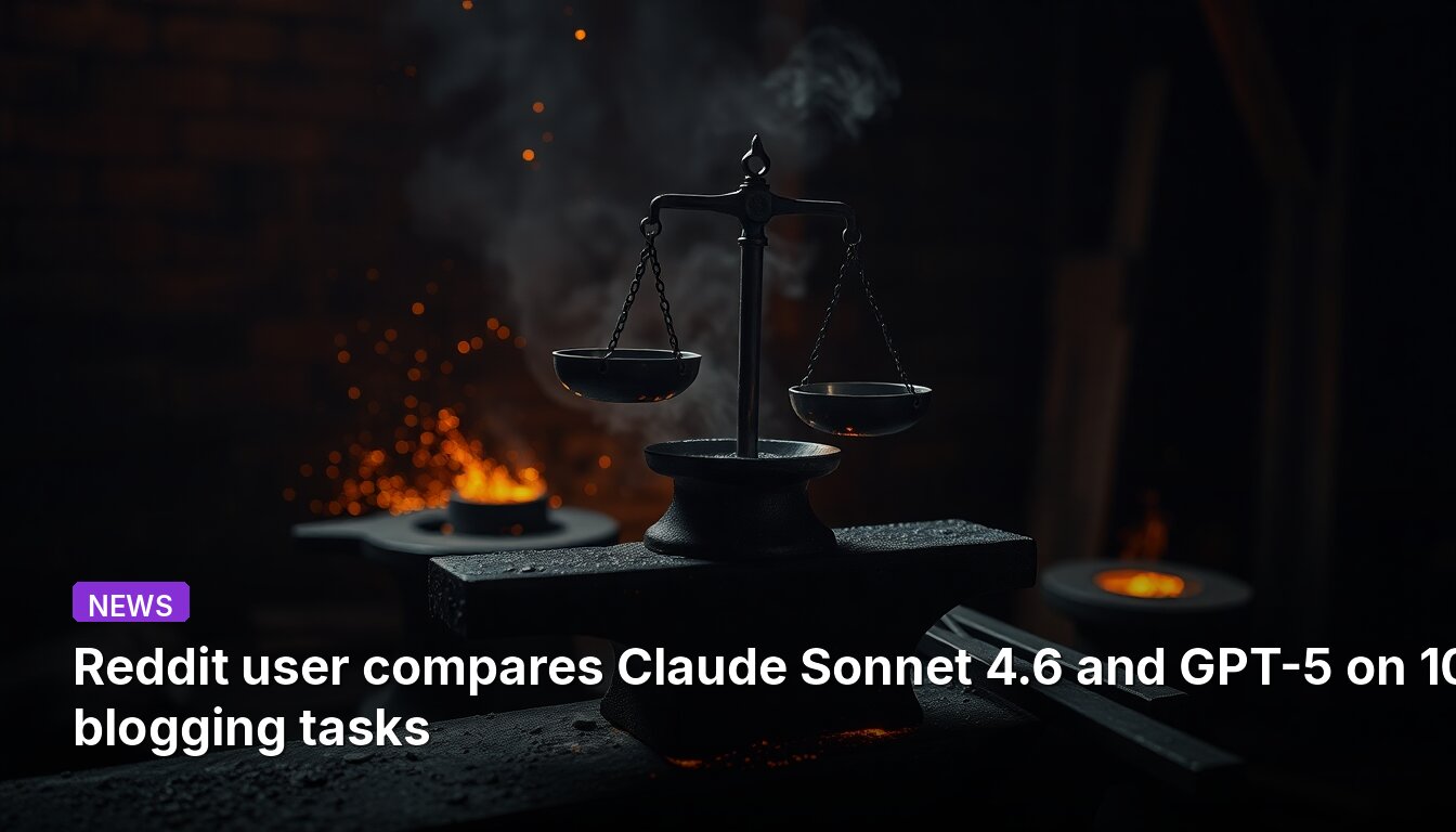 Reddit user compares Claude Sonnet 4.6 and GPT-5 on 10 blogging tasks