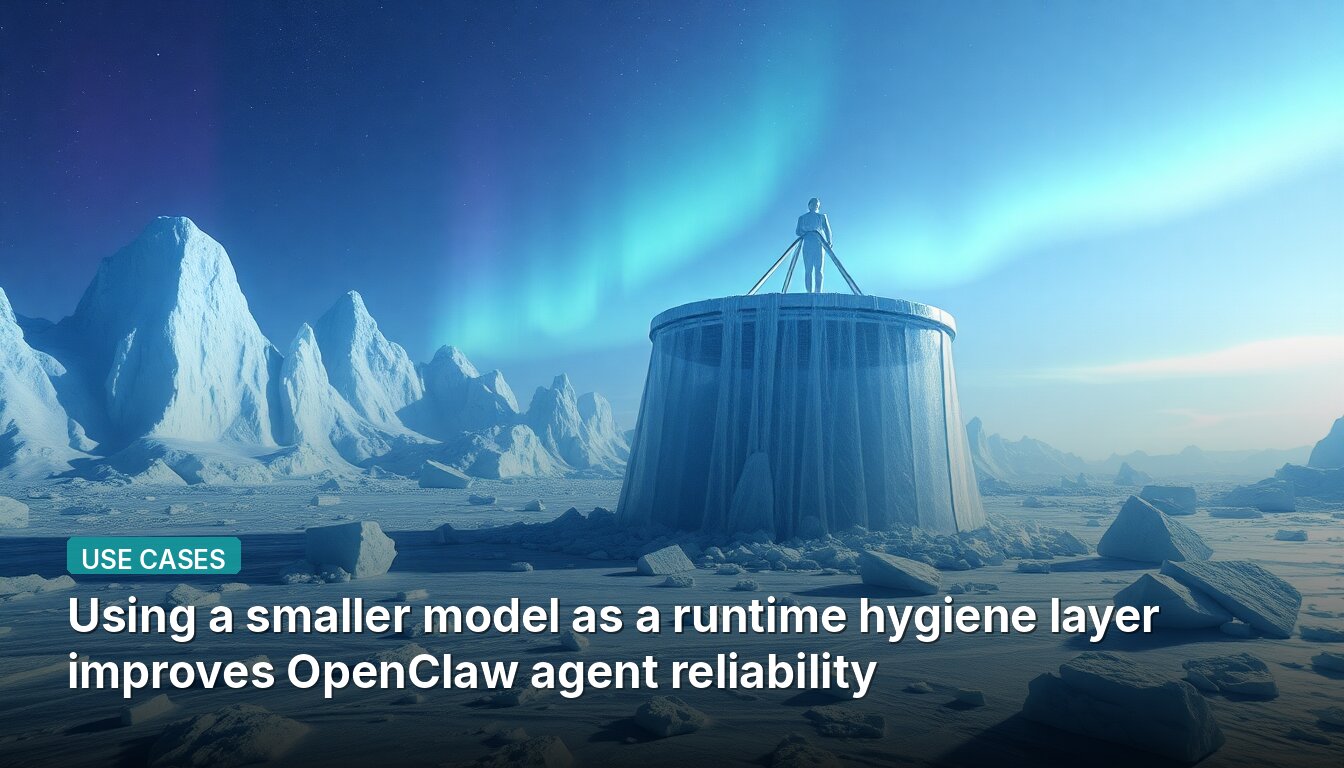 Using a smaller model as a runtime hygiene layer improves OpenClaw agent reliability