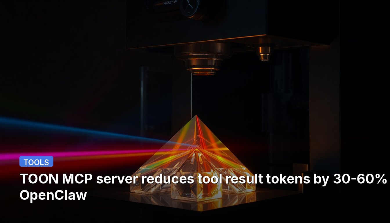 TOON MCP server reduces tool result tokens by 30-60% in OpenClaw
