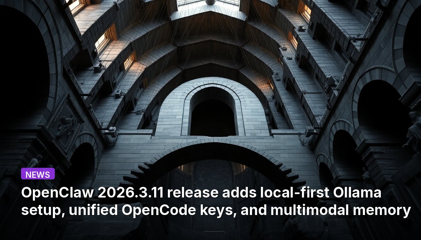 OpenClaw 2026.3.11 release adds local-first Ollama setup, unified OpenCode keys, and multimodal memory