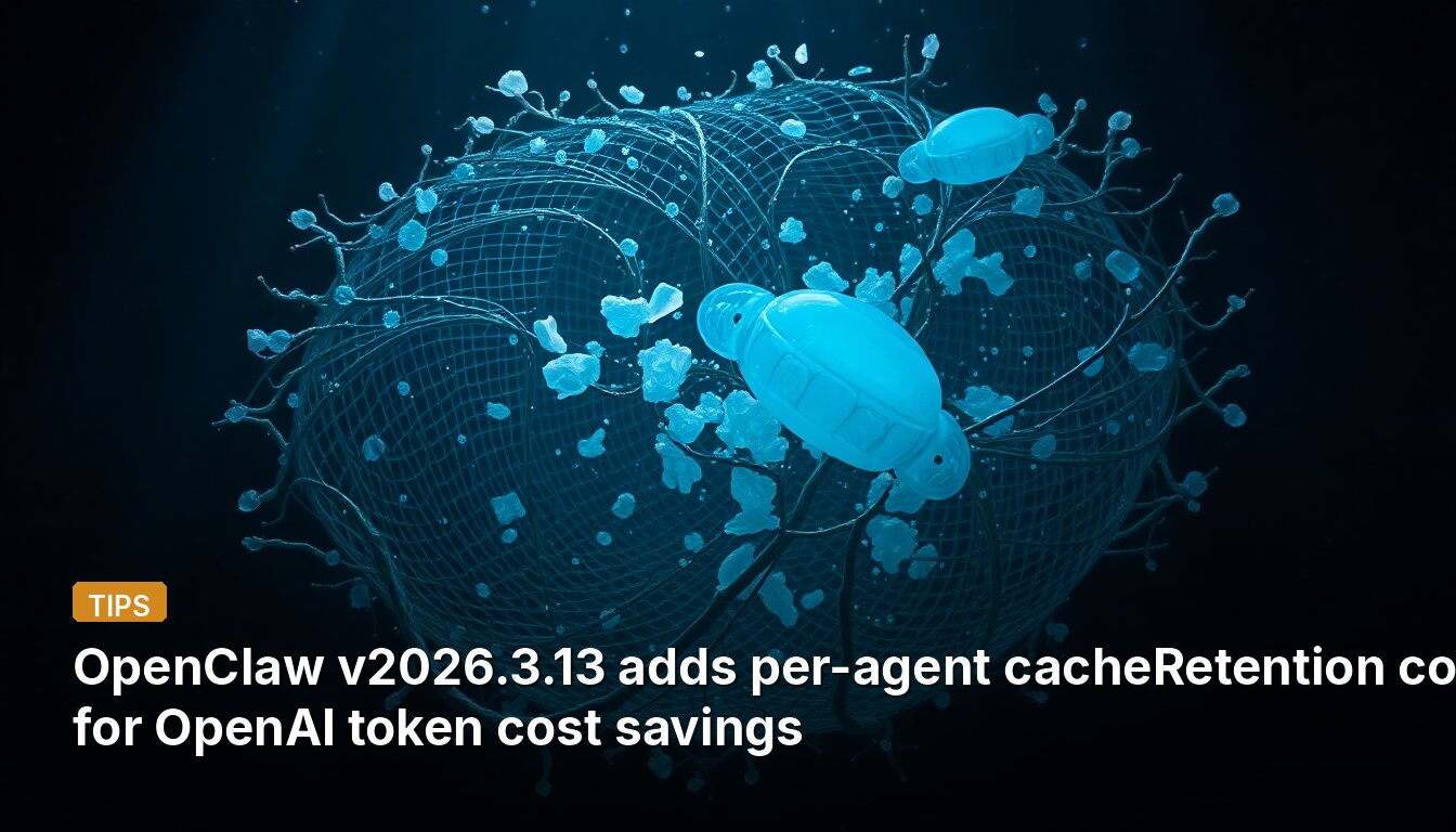 OpenClaw v2026.3.13 adds per-agent cacheRetention config for OpenAI token cost savings