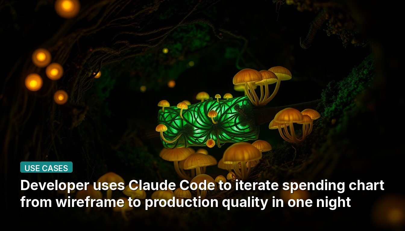 Developer uses Claude Code to iterate spending chart from wireframe to production quality in one night