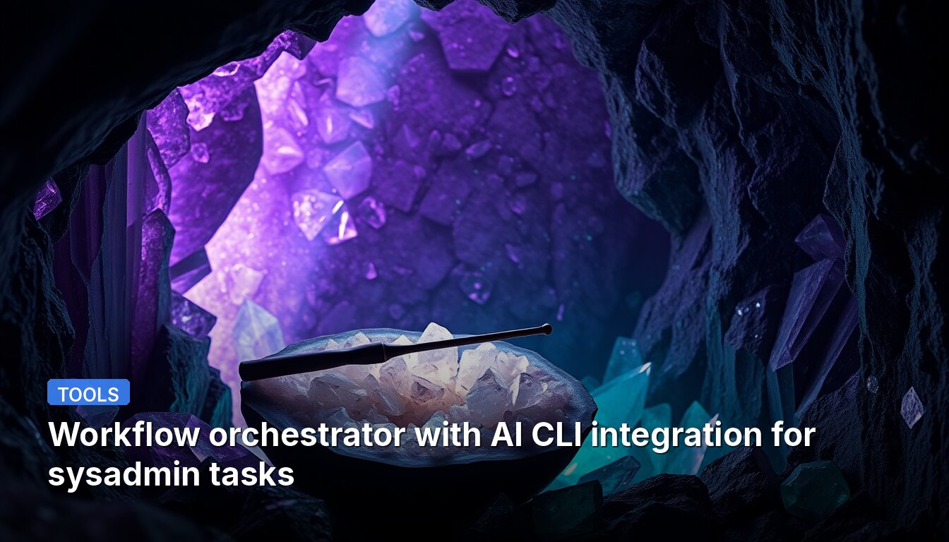 Workflow orchestrator with AI CLI integration for sysadmin tasks