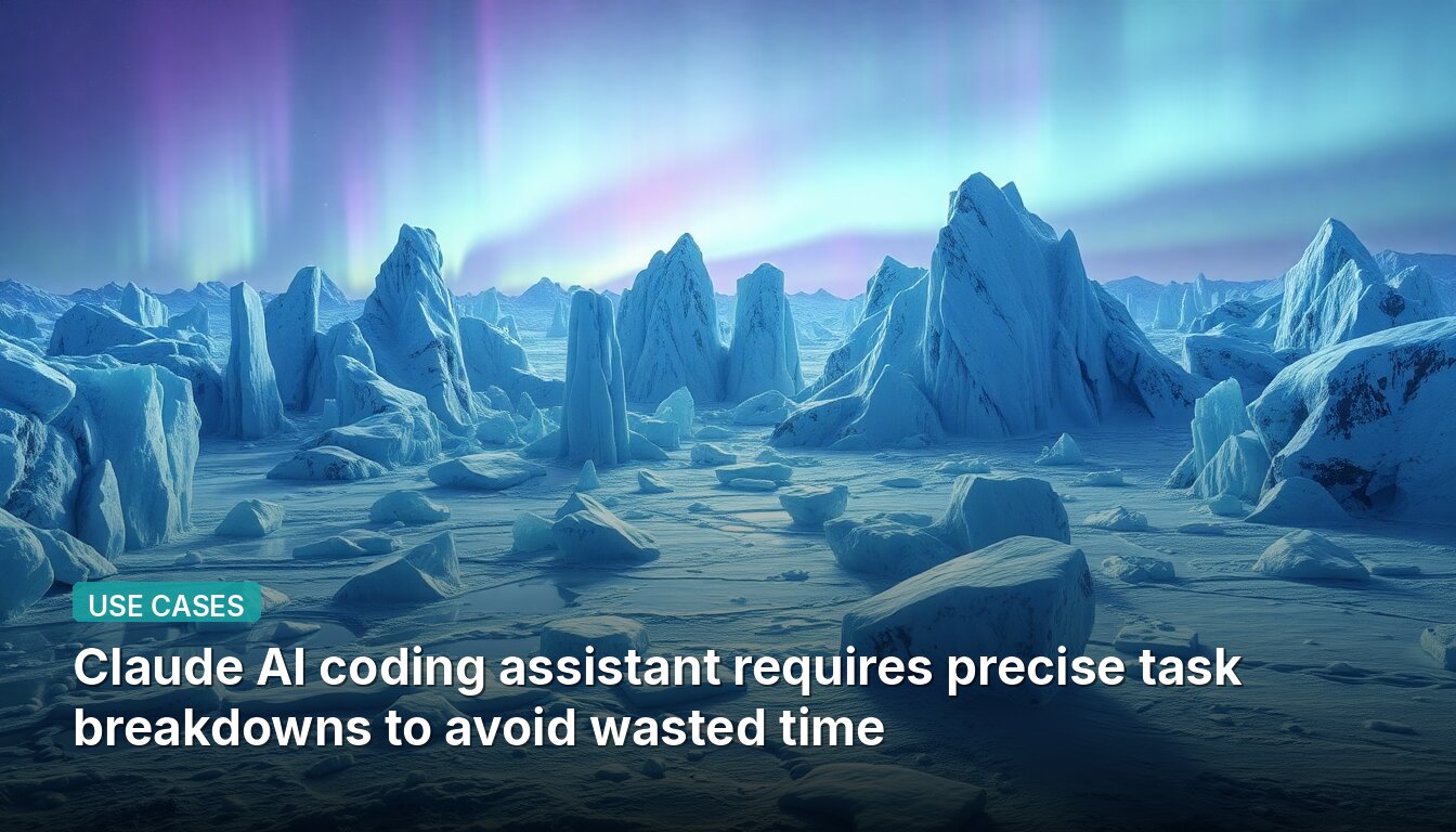 Claude AI coding assistant requires precise task breakdowns to avoid wasted time