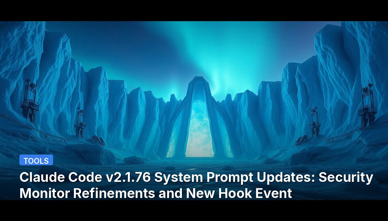 Claude Code v2.1.76 System Prompt Updates: Security Monitor Refinements and New Hook Event