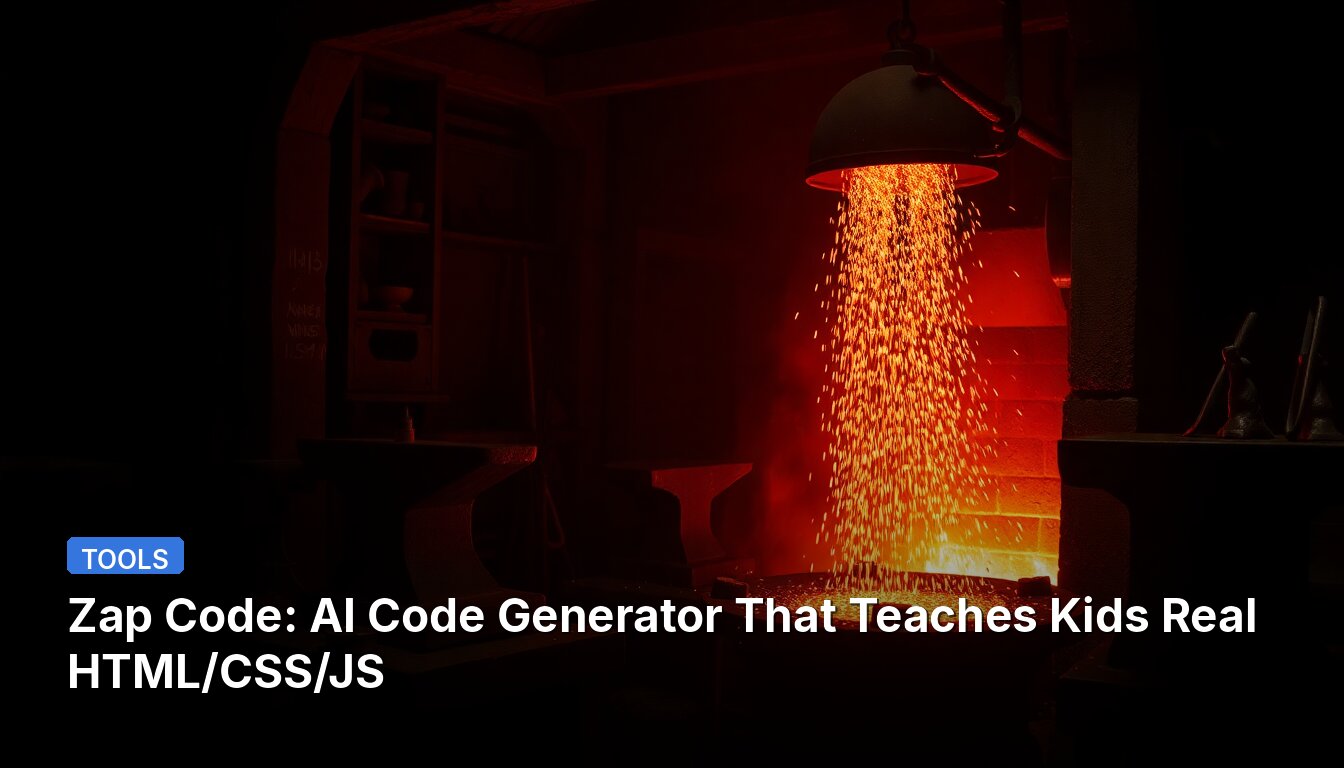 Zap Code: AI Code Generator That Teaches Kids Real HTML/CSS/JS