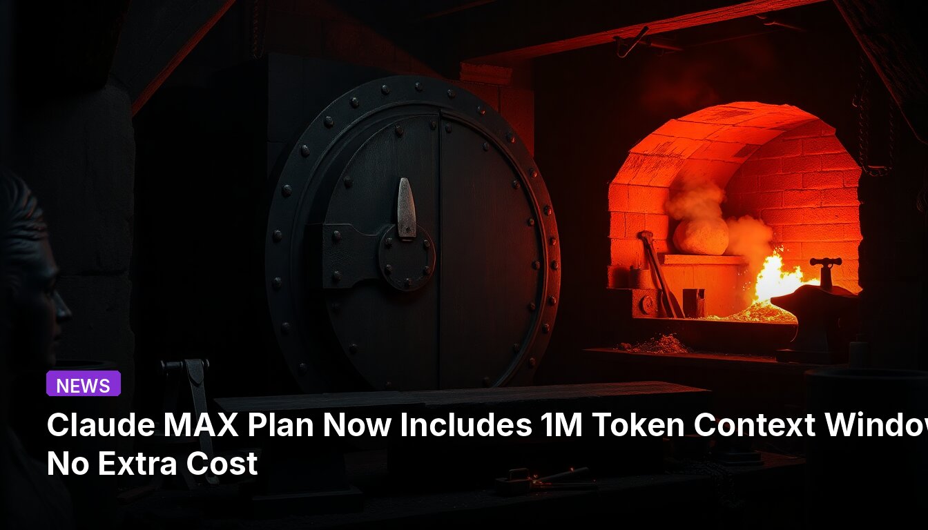 Claude MAX Plan Now Includes 1M Token Context Window at No Extra Cost
