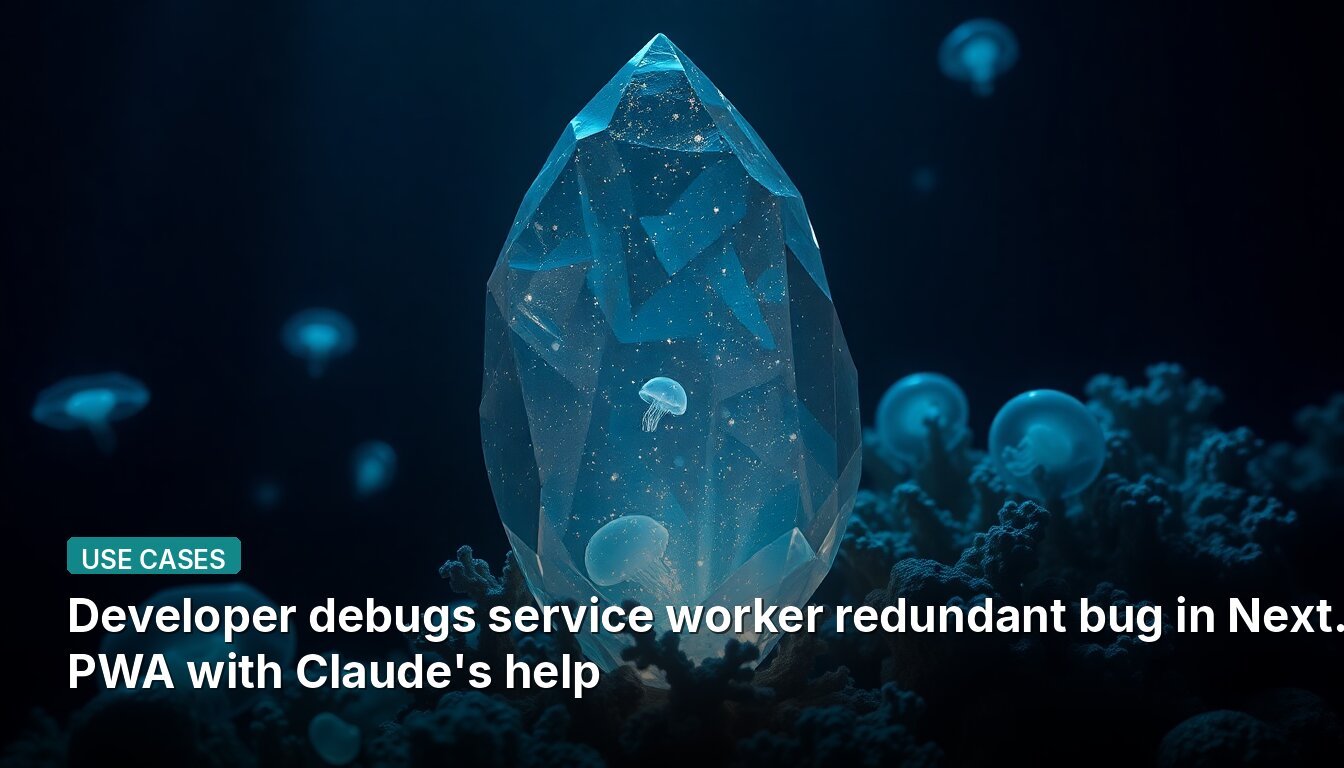 Developer debugs service worker redundant bug in Next.js PWA with Claude's help