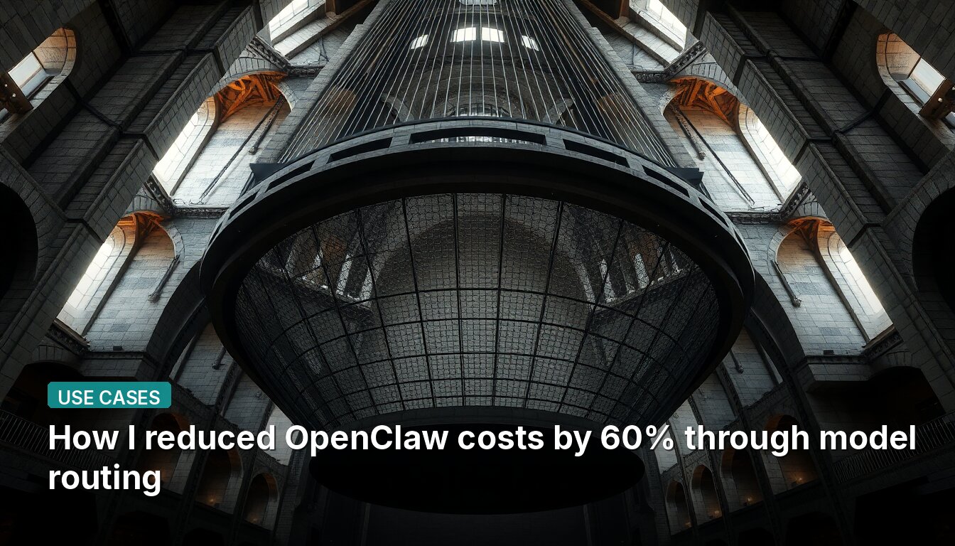 How I reduced OpenClaw costs by 60% through model routing
