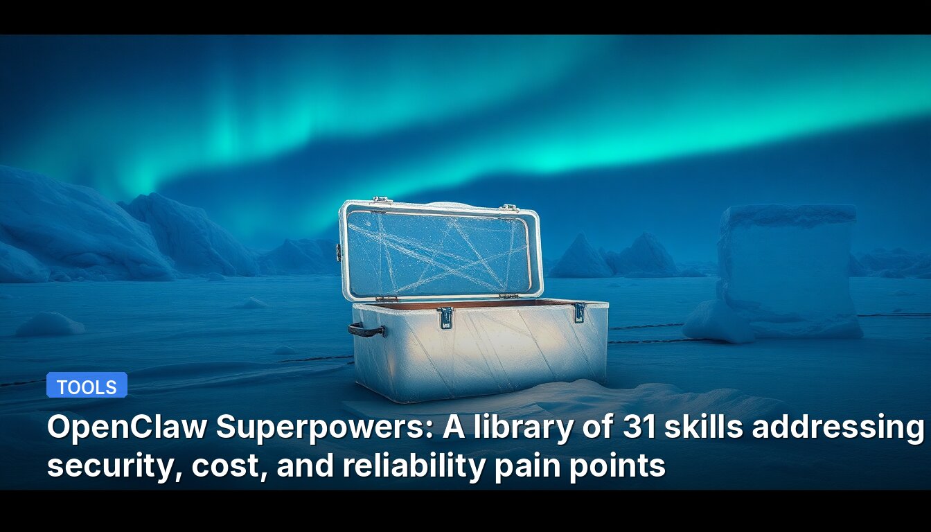 OpenClaw Superpowers: A library of 31 skills addressing security, cost, and reliability pain points