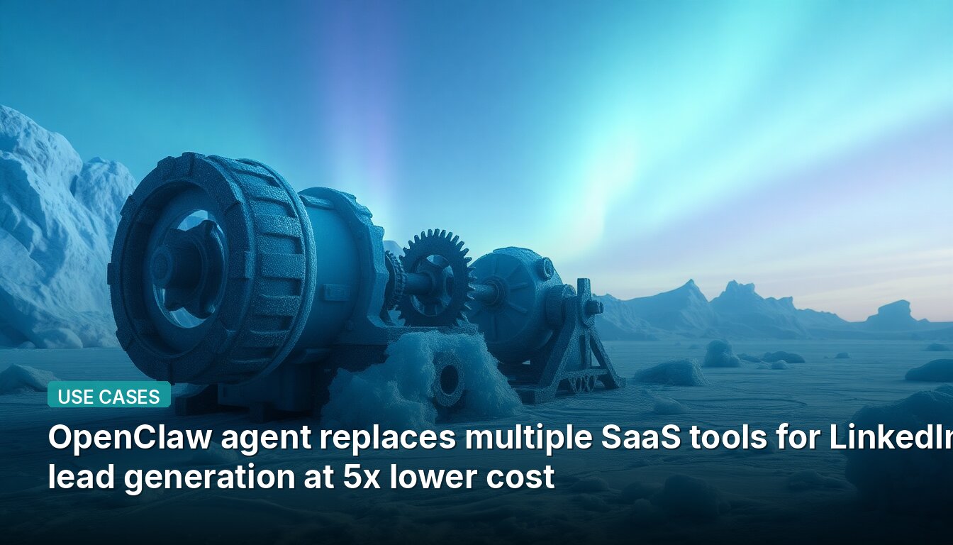 OpenClaw agent replaces multiple SaaS tools for LinkedIn lead generation at 5x lower cost