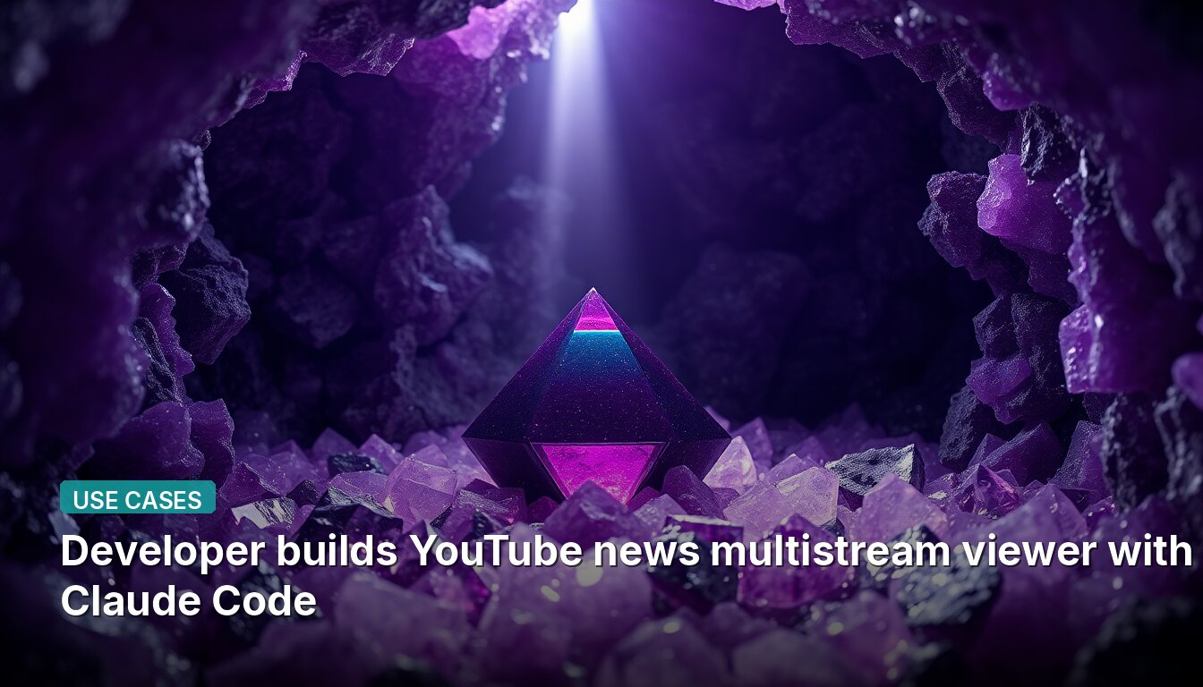 Developer builds YouTube news multistream viewer with Claude Code
