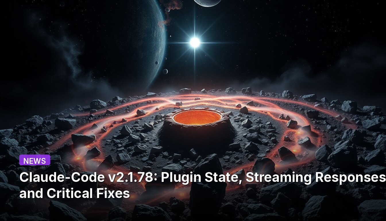 Claude-Code v2.1.78: Plugin State, Streaming Responses, and Critical Fixes