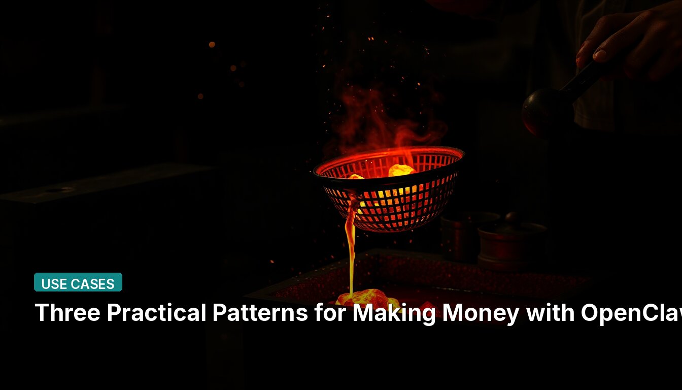 Three Practical Patterns for Making Money with OpenClaw