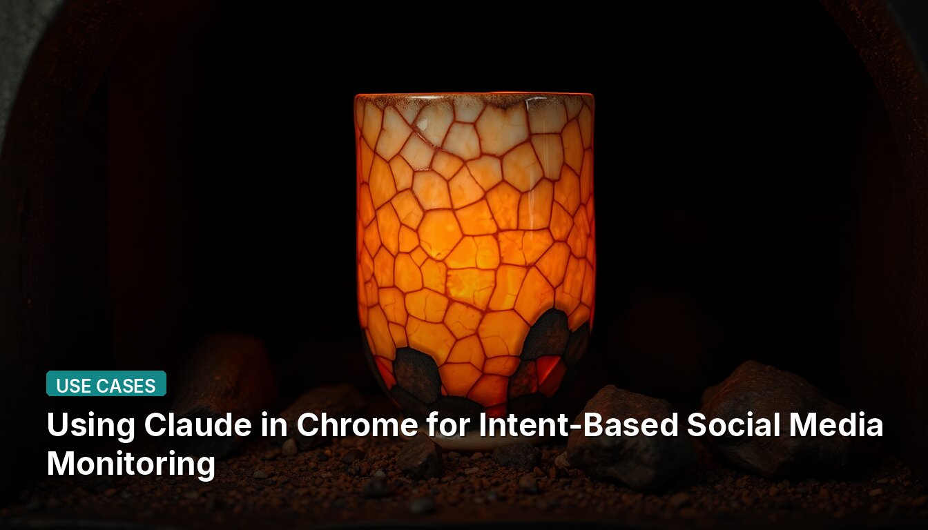 Using Claude in Chrome for Intent-Based Social Media Monitoring