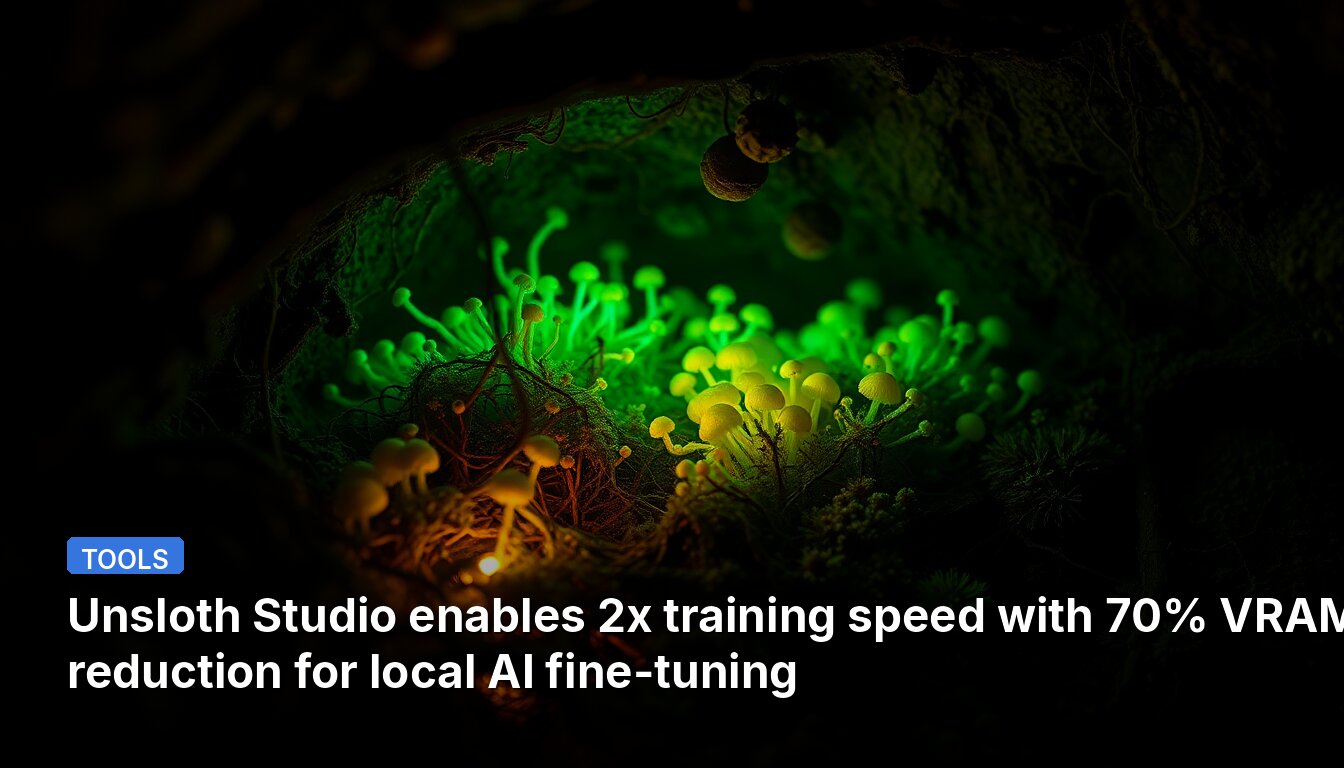 Unsloth Studio enables 2x training speed with 70% VRAM reduction for local AI fine-tuning