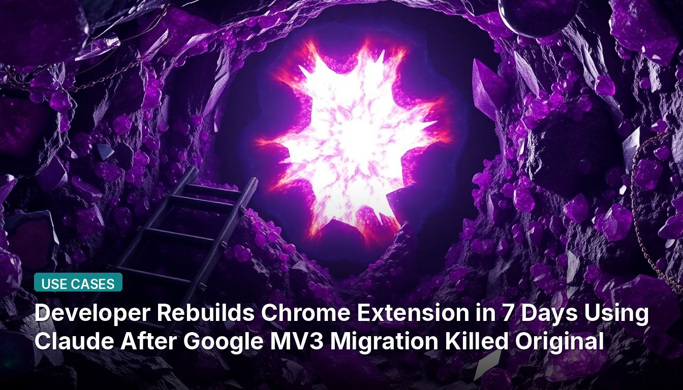 Developer Rebuilds Chrome Extension in 7 Days Using Claude After Google MV3 Migration Killed Original