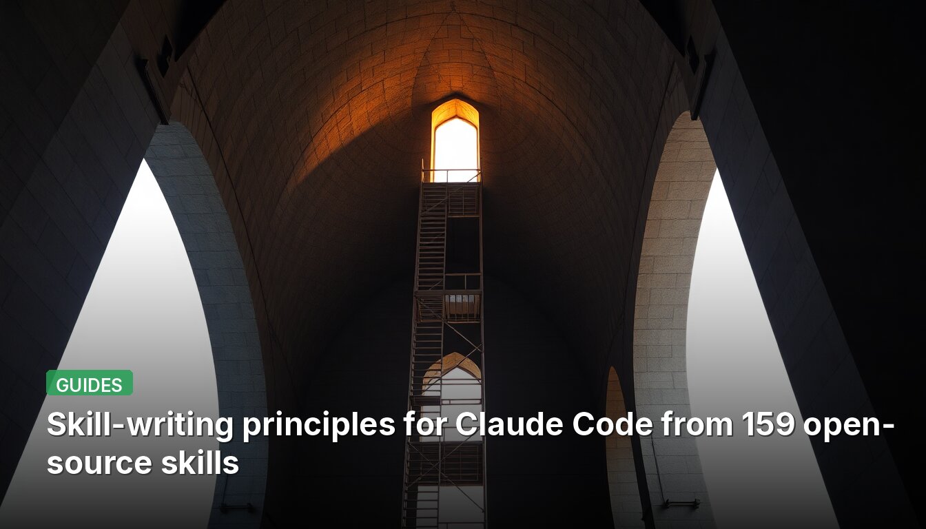 Skill-writing principles for Claude Code from 159 open-source skills