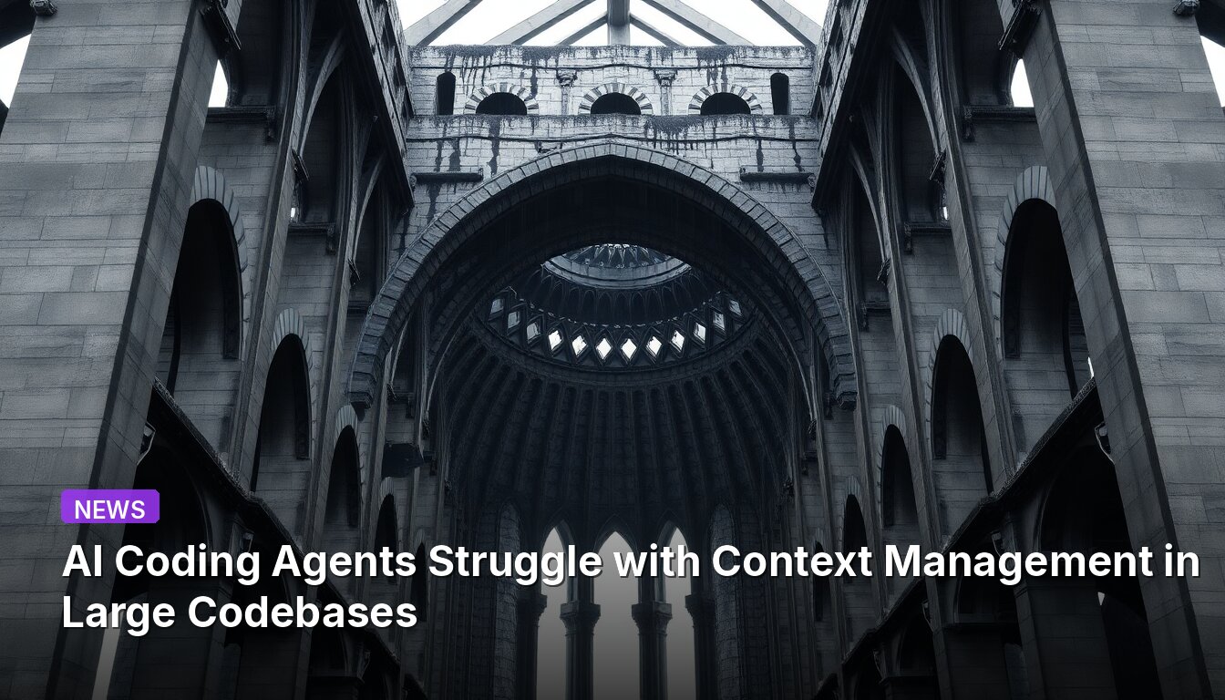 AI Coding Agents Struggle with Context Management in Large Codebases
