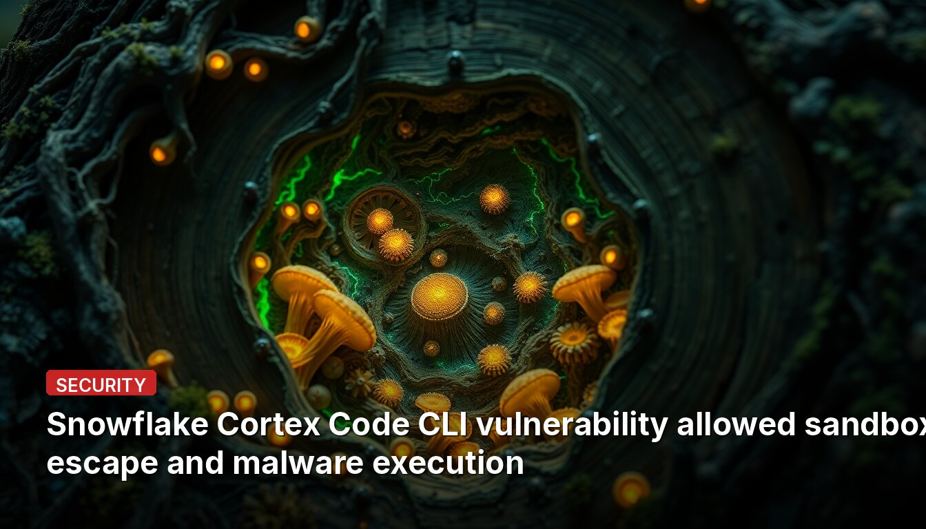 Snowflake Cortex Code CLI vulnerability allowed sandbox escape and malware execution