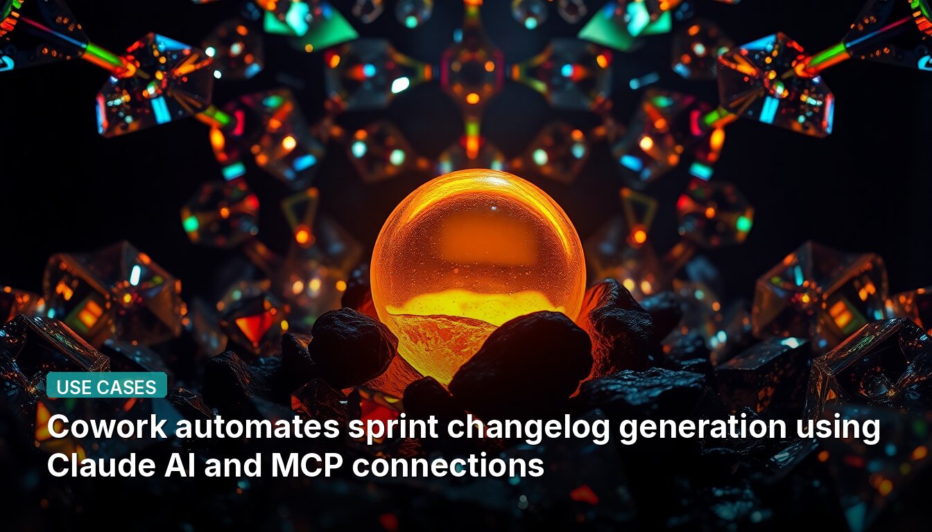 Cowork automates sprint changelog generation using Claude AI and MCP connections